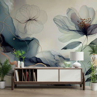 A sophisticated floral wallpaper