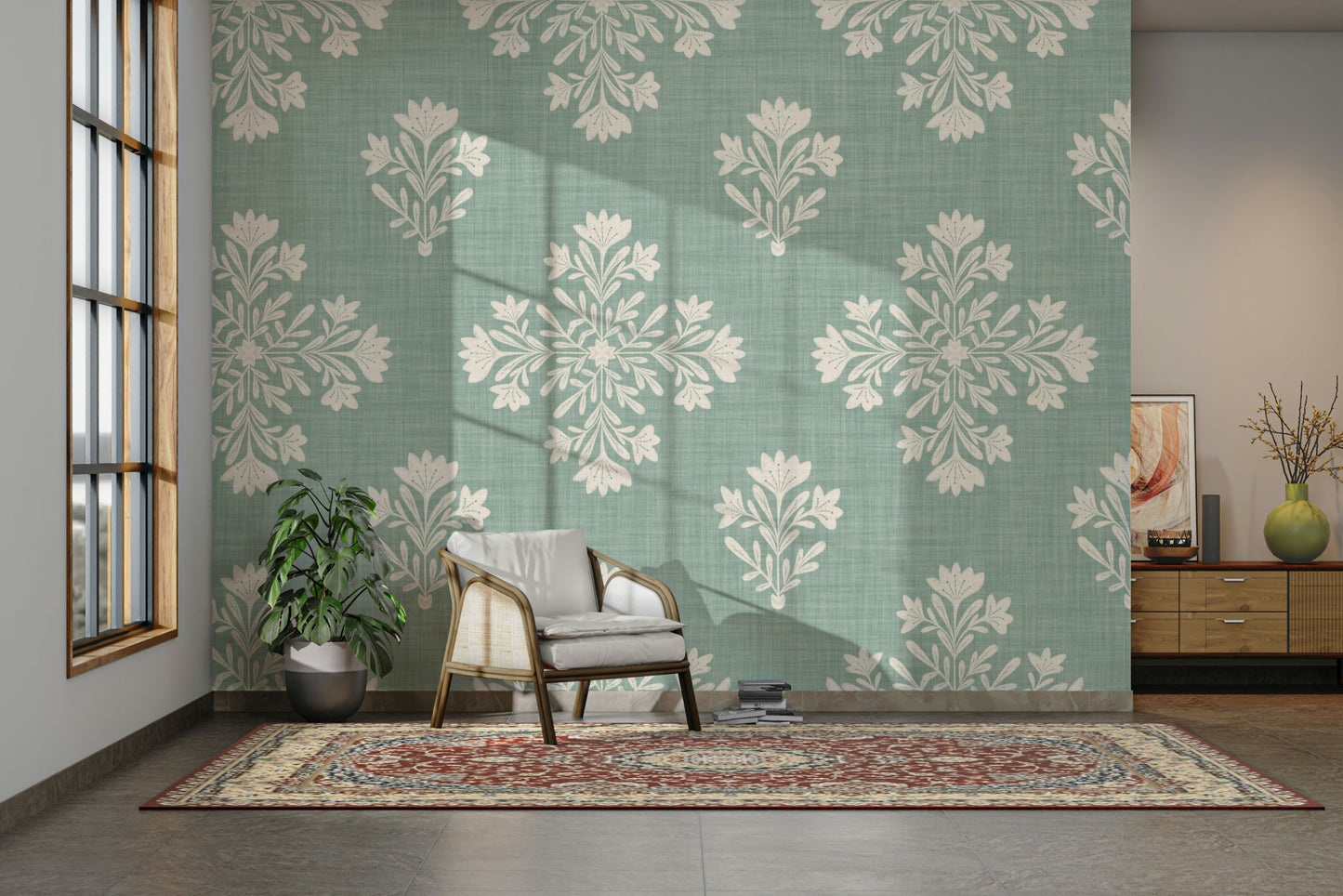 Subtle botanical pattern wallpaper

