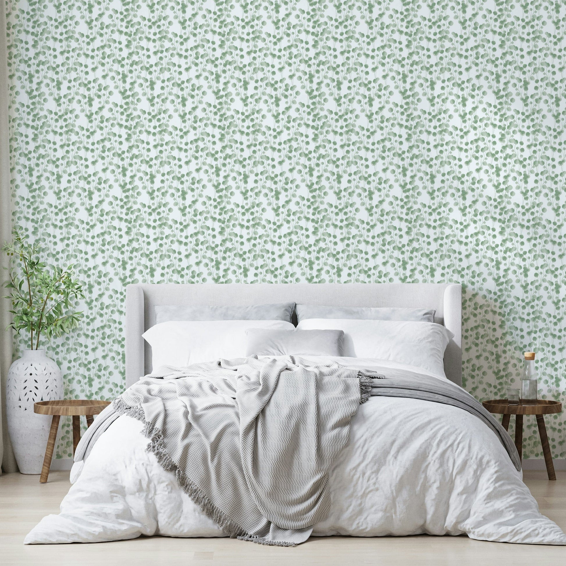 Eucalyptus Whisper gentle mural wallpaper

