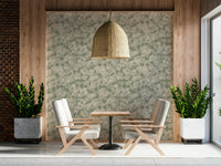 Artistic pale bloom design, fine details, elegant wall treatment, soothing colors.