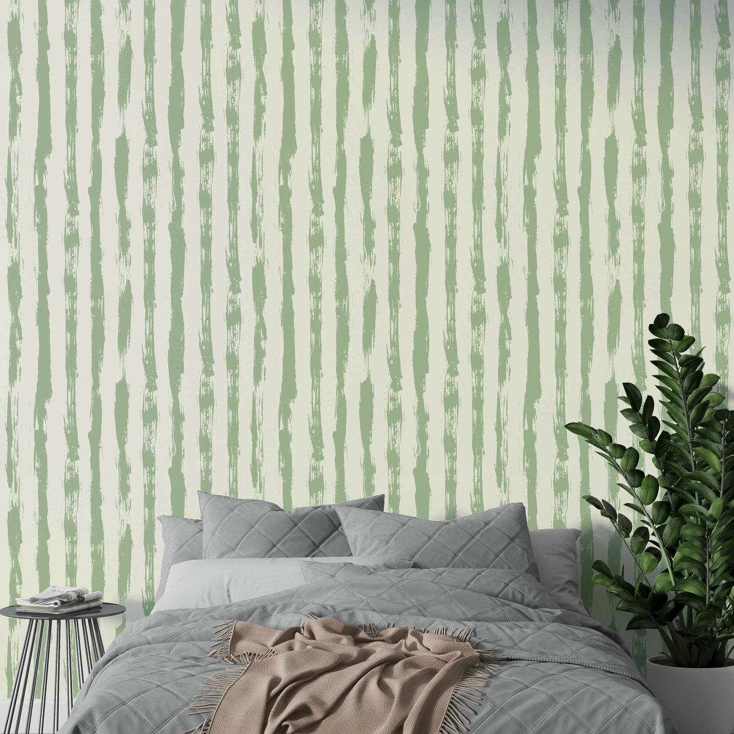 The mural is created for an entire wall, providing a unique backdrop.
