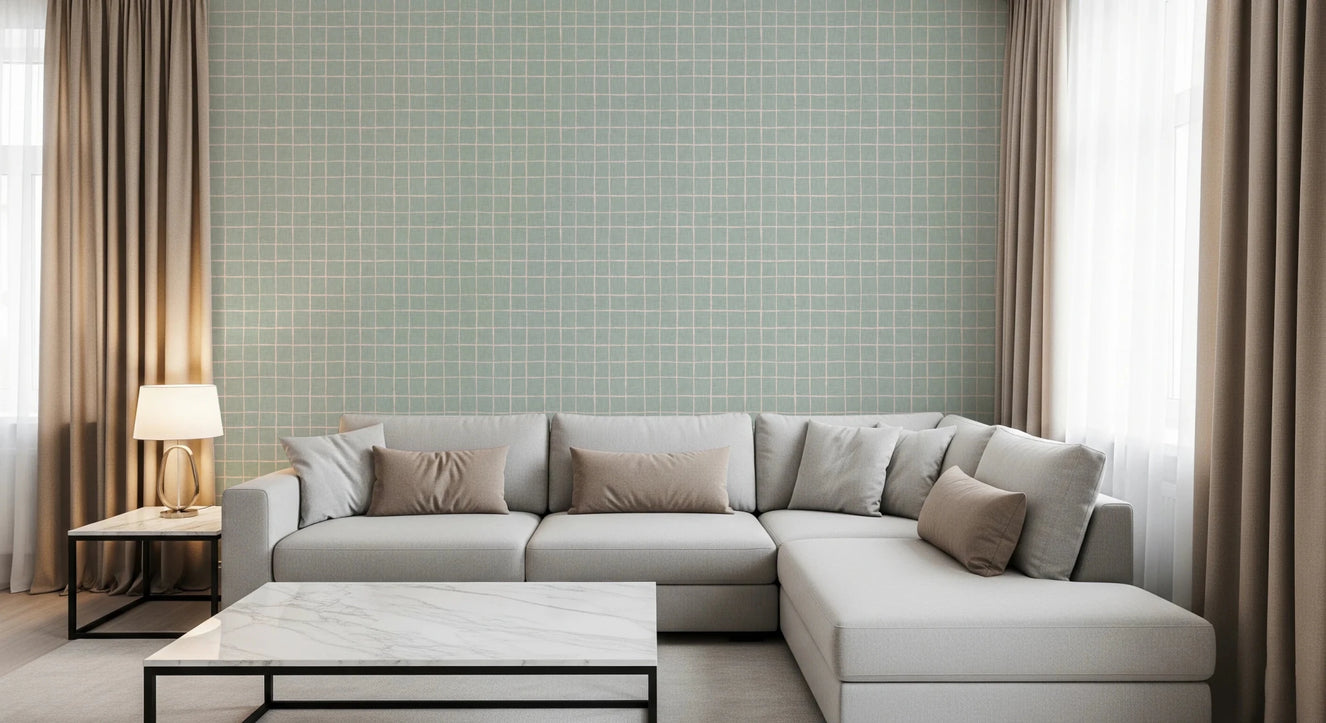 Sage Grid Wallpaper⁠