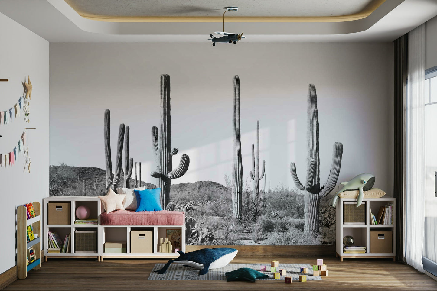 High-resolution image of Saguaro cacti.

