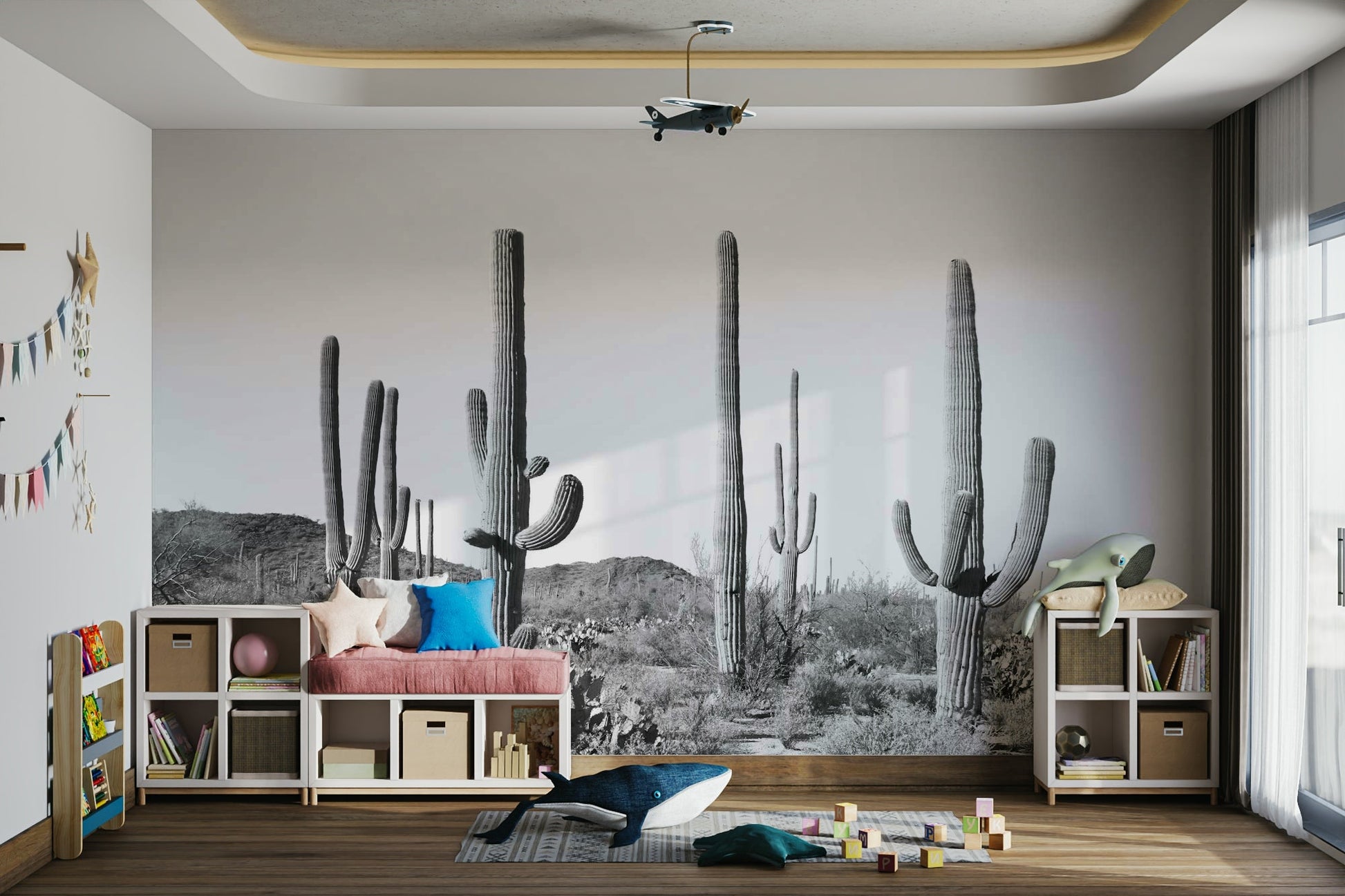 High-resolution image of Saguaro cacti.

