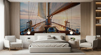 Sailing at Sunset Wall Mural