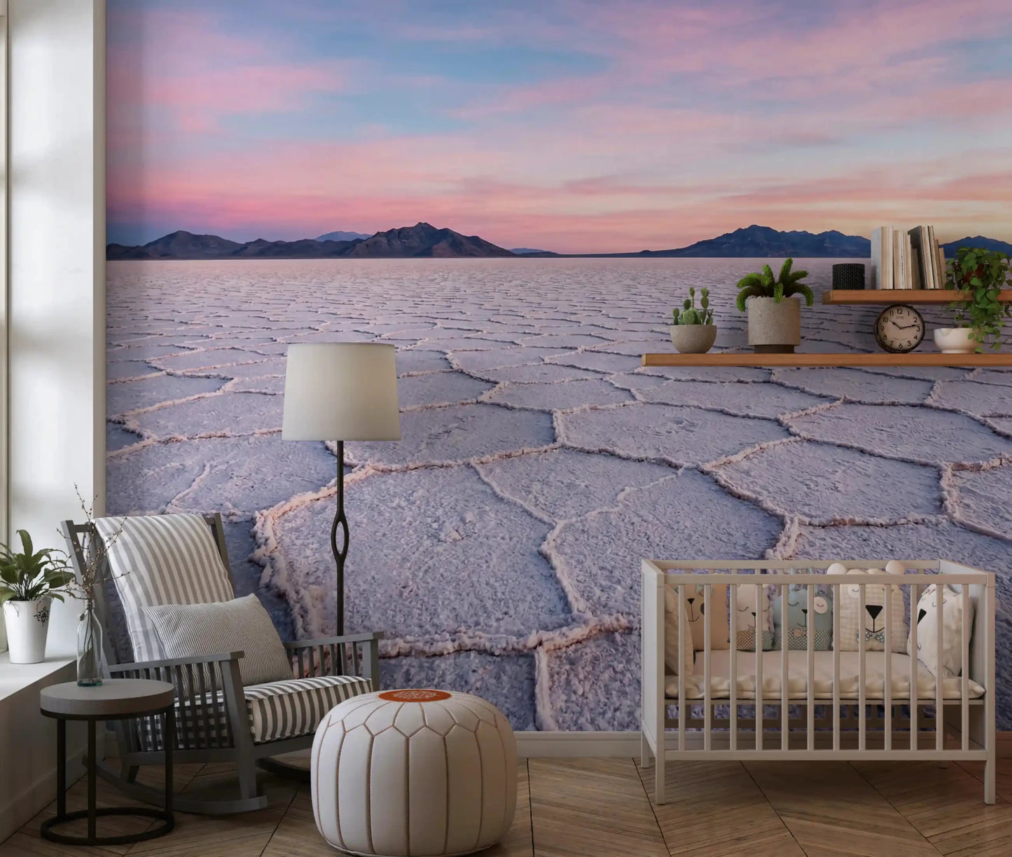 Salt flats mural for large wall spaces in spacious home offices.
