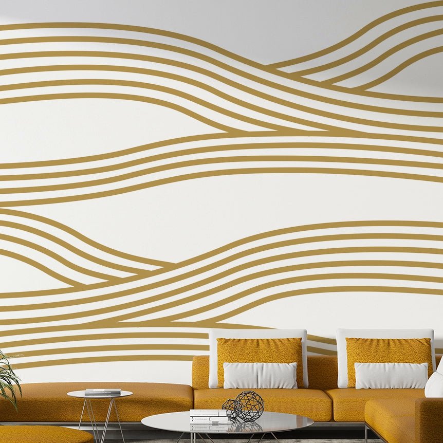 Textured sand mural for a calming, earth-toned wall design.

