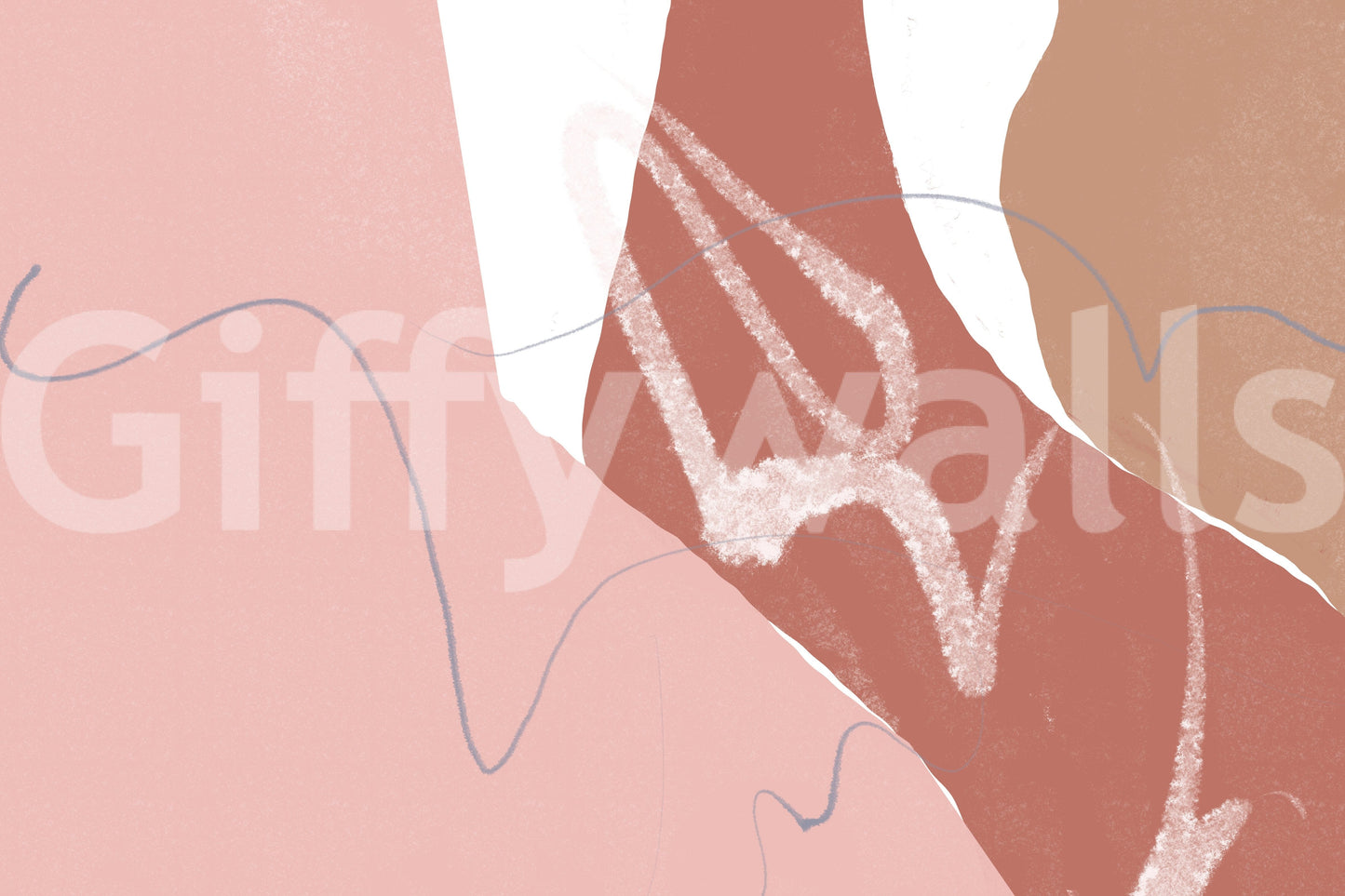 Warm blush and neutral tones forming smooth sandy wave patterns across the wallpaper.