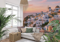 Santorini Sunset Wall Mural