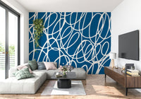 An expressive, contemporary wall covering, featuring a Scribble artwork look.