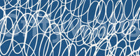 Energetic Scribbles on a solid blue hue, a memorable statement wallpaper.