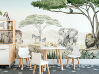 Savannah Jive Mural peel and stick Wallpaper - Giffywalls