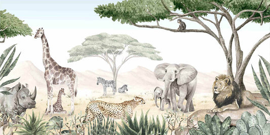 Savannah Jive Mural peel and stick Wallpaper
