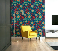 Lively and intense tropical plant patterns.

