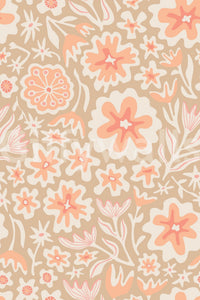 Floral wallpaper with a soft, harmonious feel.

