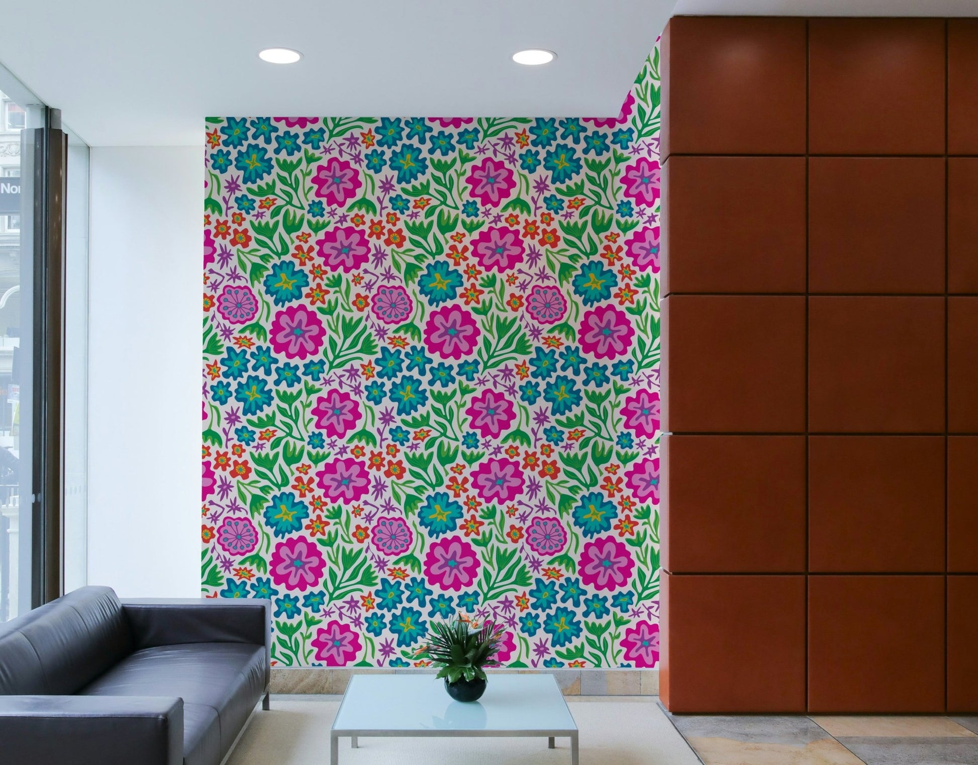 Unique blend of retro charm and tropical vibrancy.

