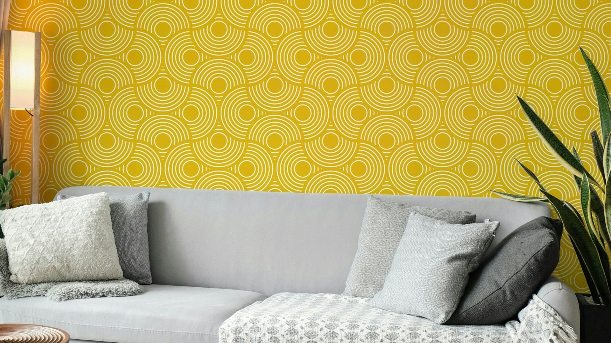 The colors are soft, muted tones of yellow, gold, and white.

