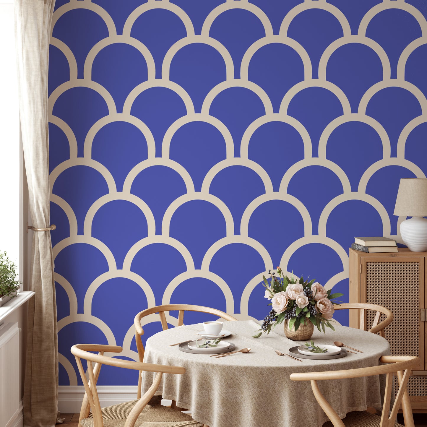 Scallop Purple Color Wallpaper for bold wall accents