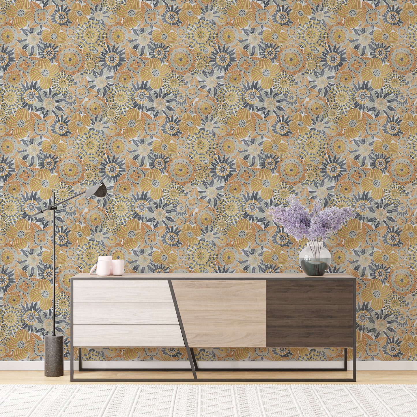 Scandinavian Flowers Wallpaper