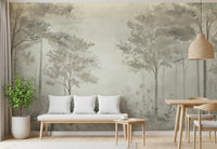 Scandinavian forest – Dusty Green Wall Mural