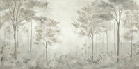 Scandinavian forest – Dusty Green Wall Mural