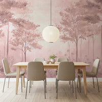 Scandinavian forest – Dusty Rose Wall Mural