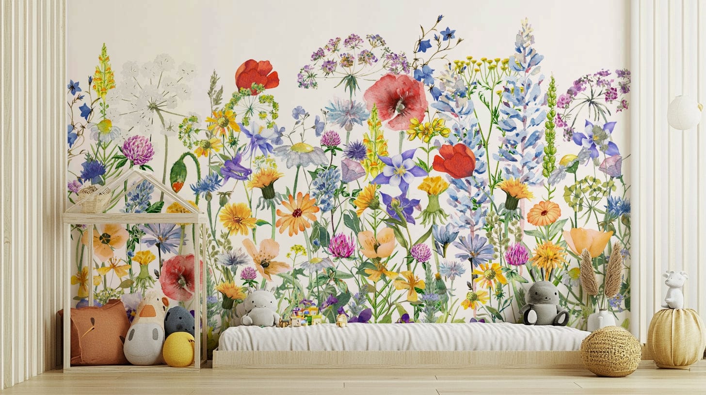 A calm and serene mural with a natural feel.

