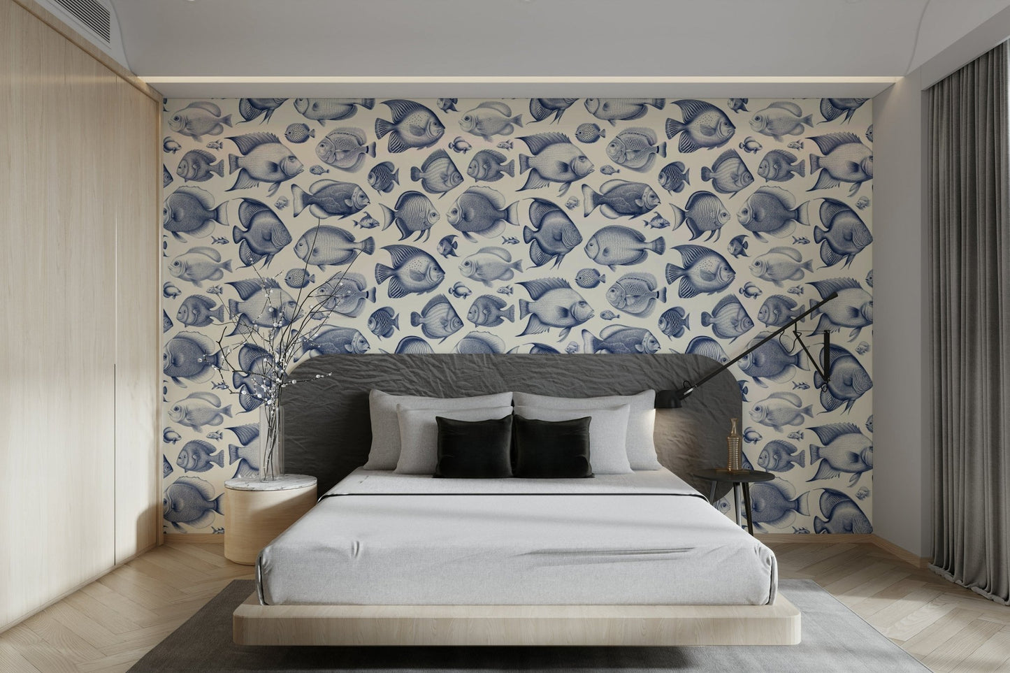 Underwater natural history style wallpaper for walls


