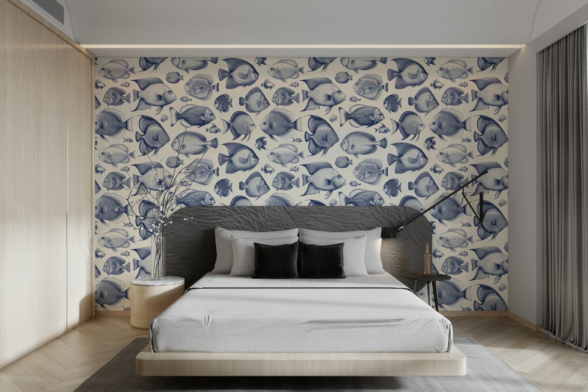 Underwater natural history style wallpaper for walls

