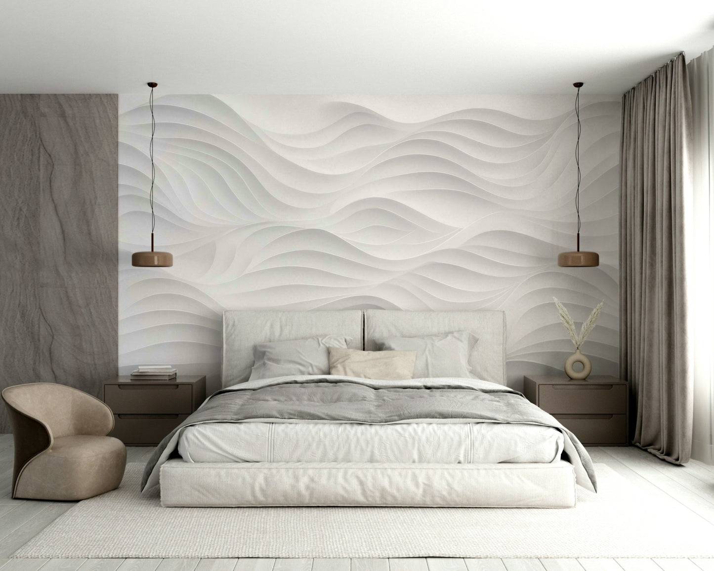 A large-scale art print with a tactile, sculptural quality.

