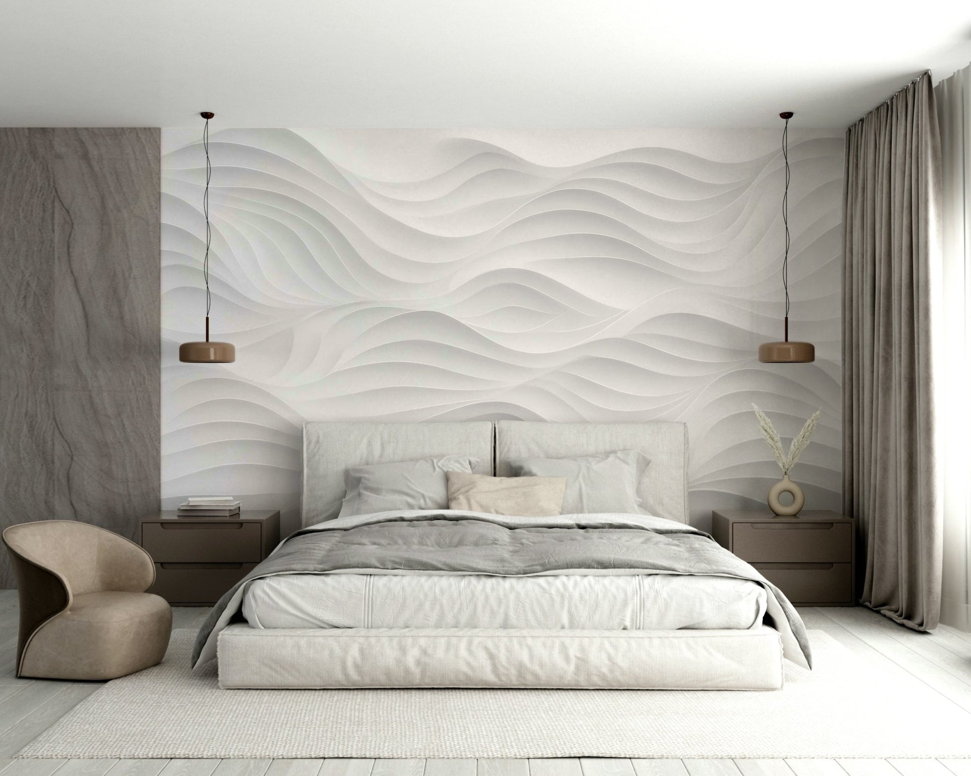 A large-scale art print with a tactile, sculptural quality.


