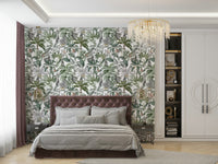 sculpture wallpaper Lush tropical design