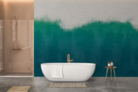 Sea Green Watercolor Wall Mural - Giffywalls