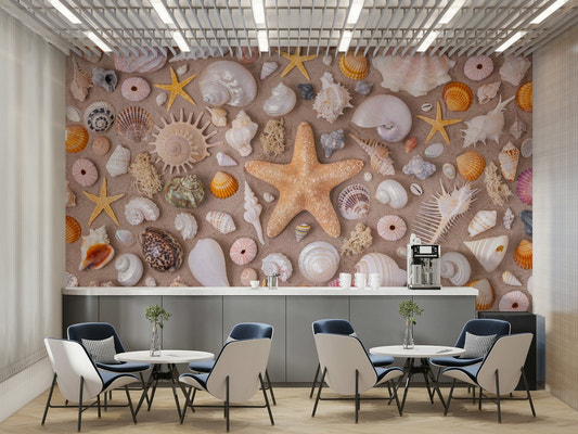 A captivating and intricate wall mural.

