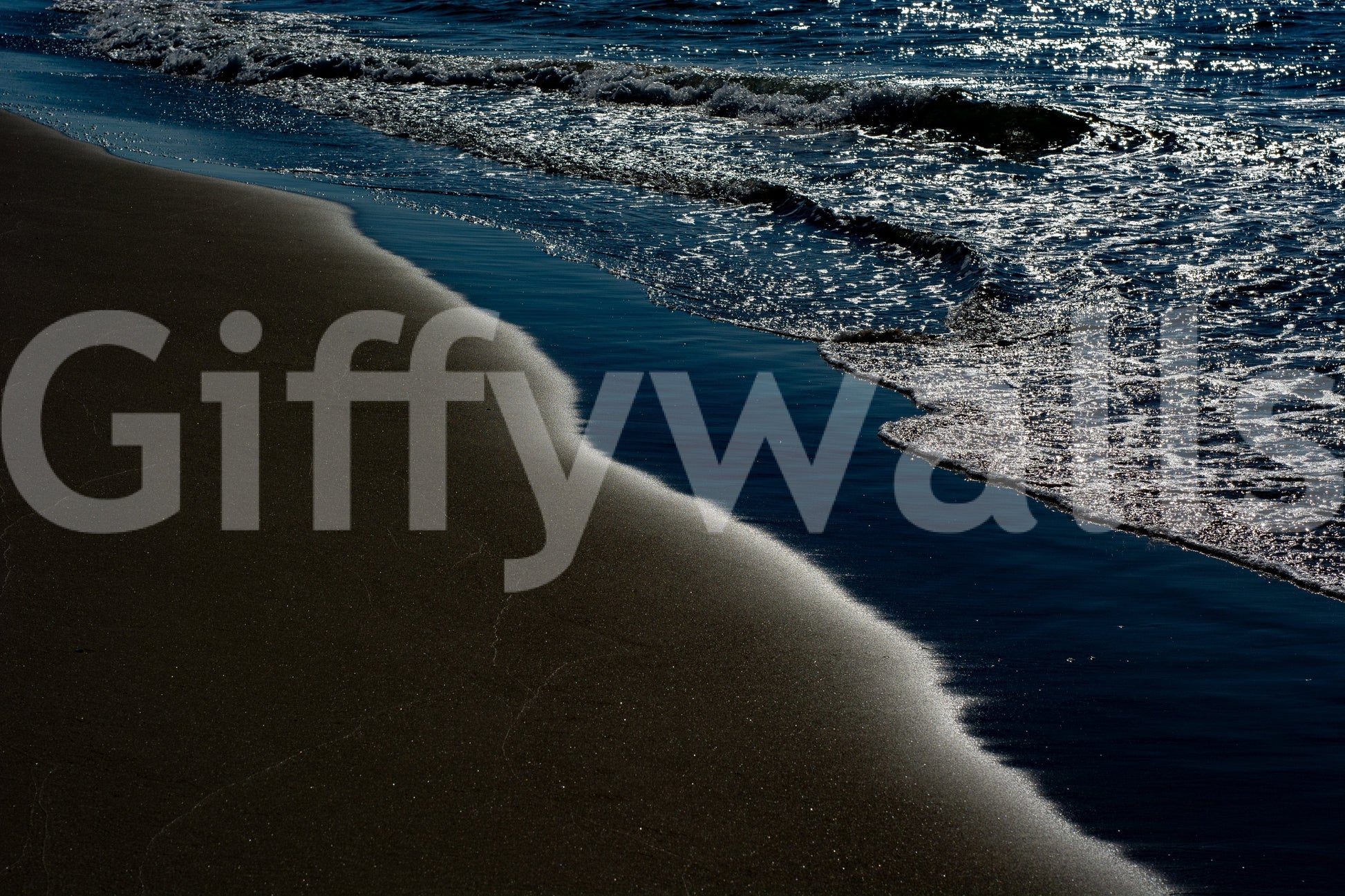 A high-quality serene beach wall mural for walls.

