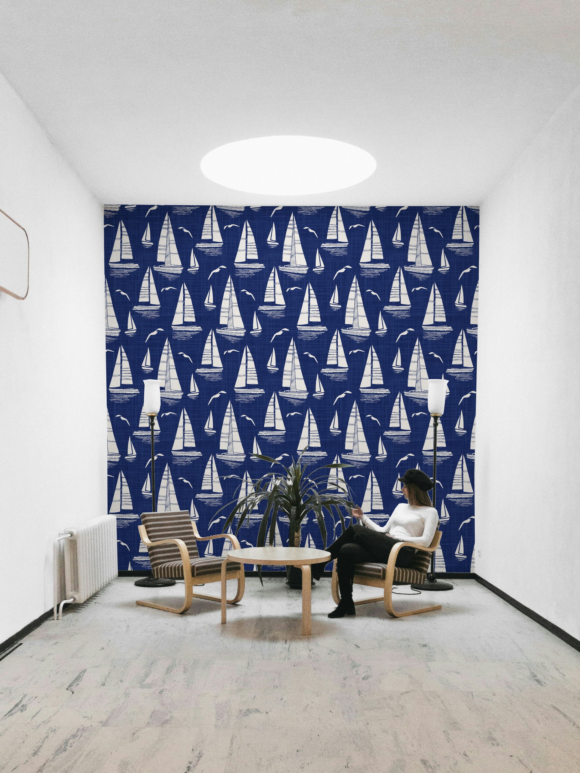 Classic maritime wallpaper

