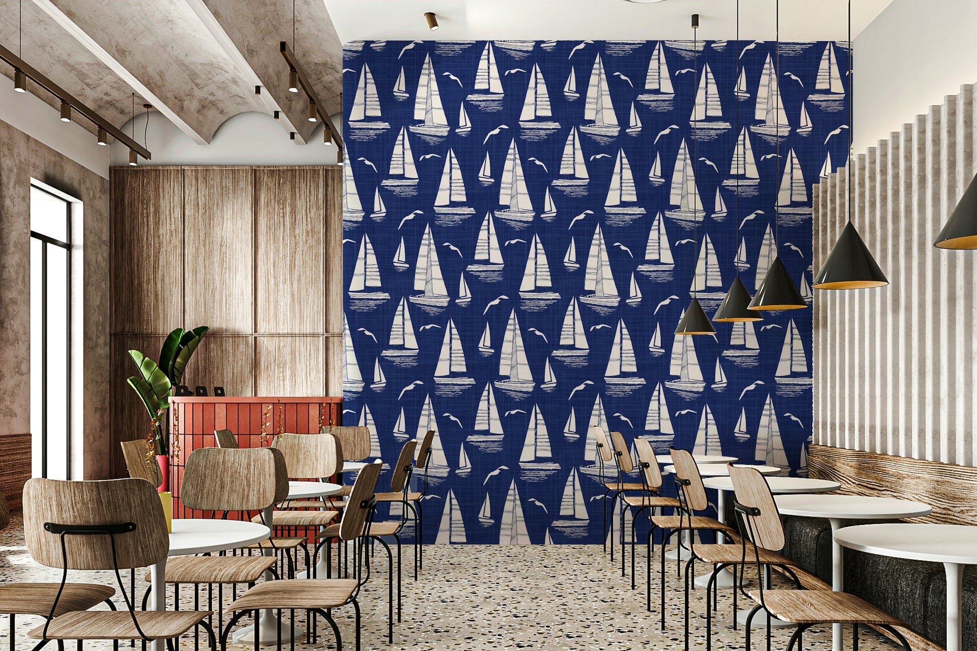 Easy install coastal mural

