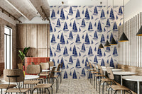 Peaceful nautical wall mural

