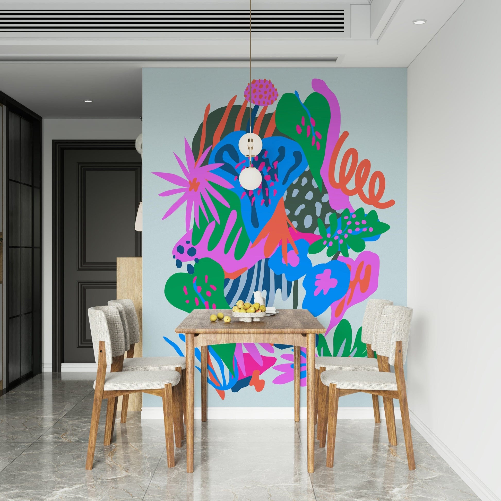 A classic garden theme wallpaper for walls.