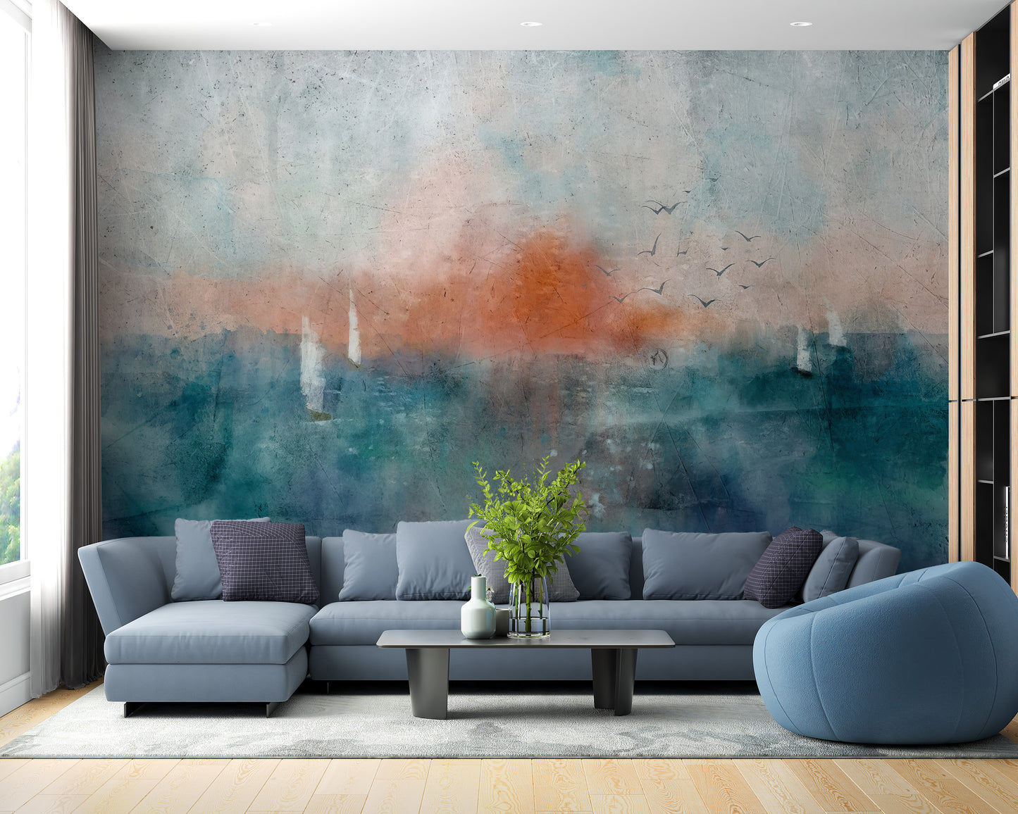 Ethereal Dusk mural wallpaper for Living room