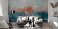Peaceful living room wallpaper: Ethereal Dusk mural
