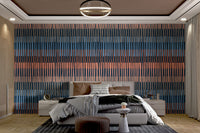 Minimalist Striped Symphony in Midnight Tones Wallpaper
