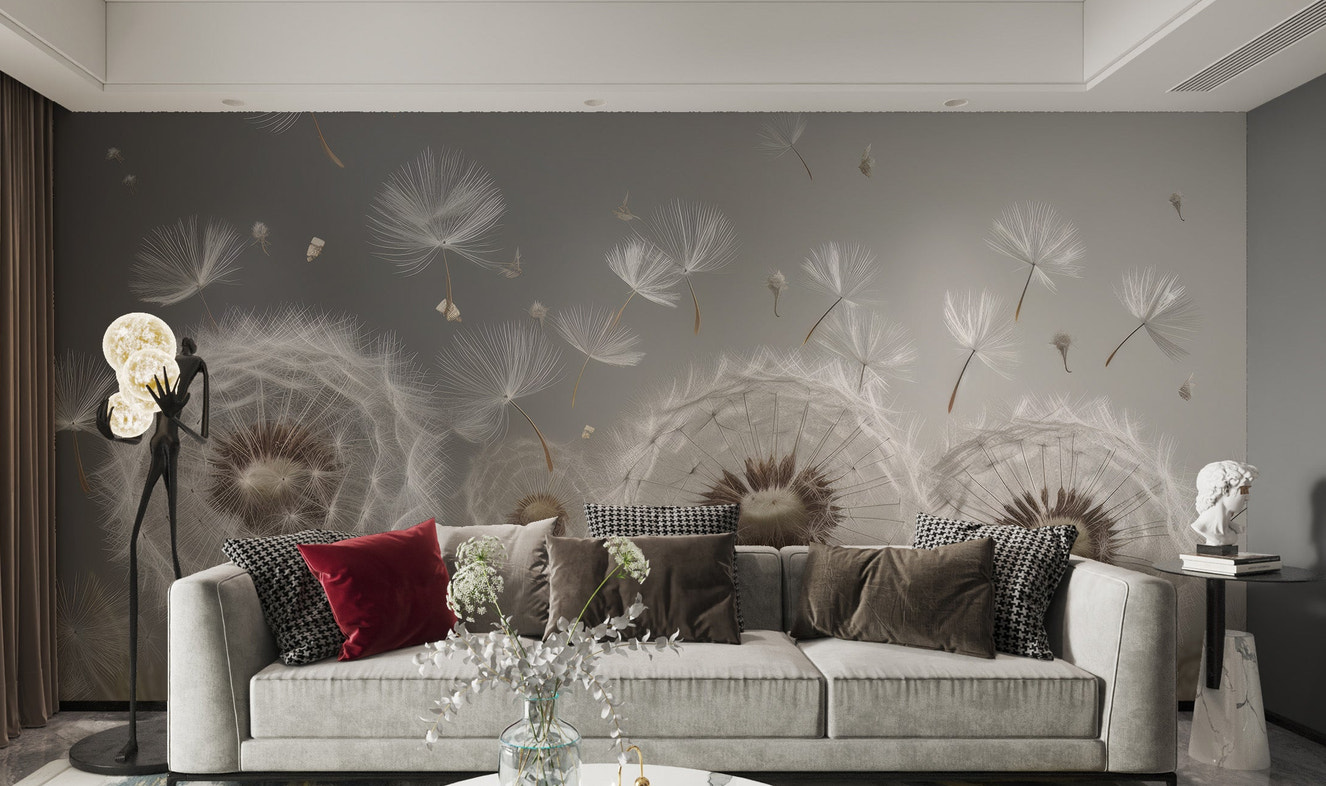 Dandelion Drifts Wallpaper Mural - Giffywalls