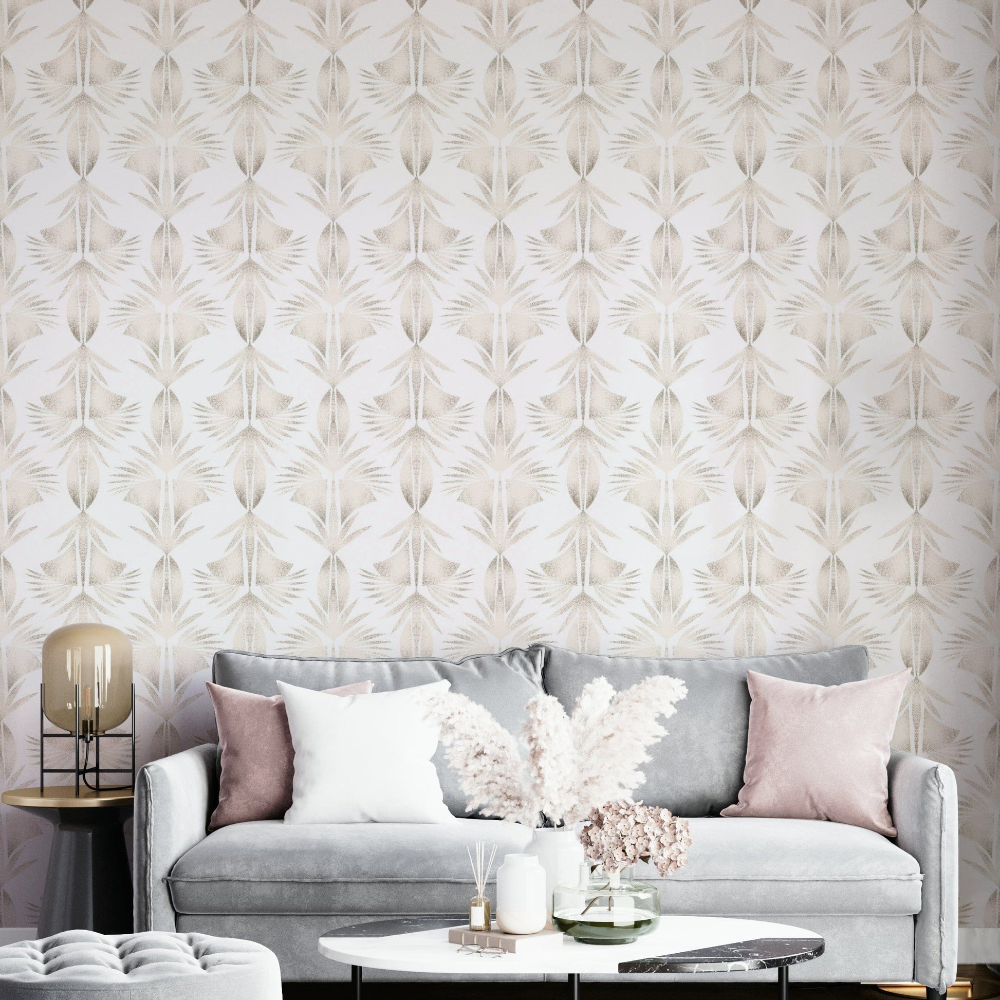 An artistic nature inspired mural for home decor.

