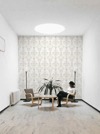 A beautiful sepia palm frond wallpaper mural for a modern home.

