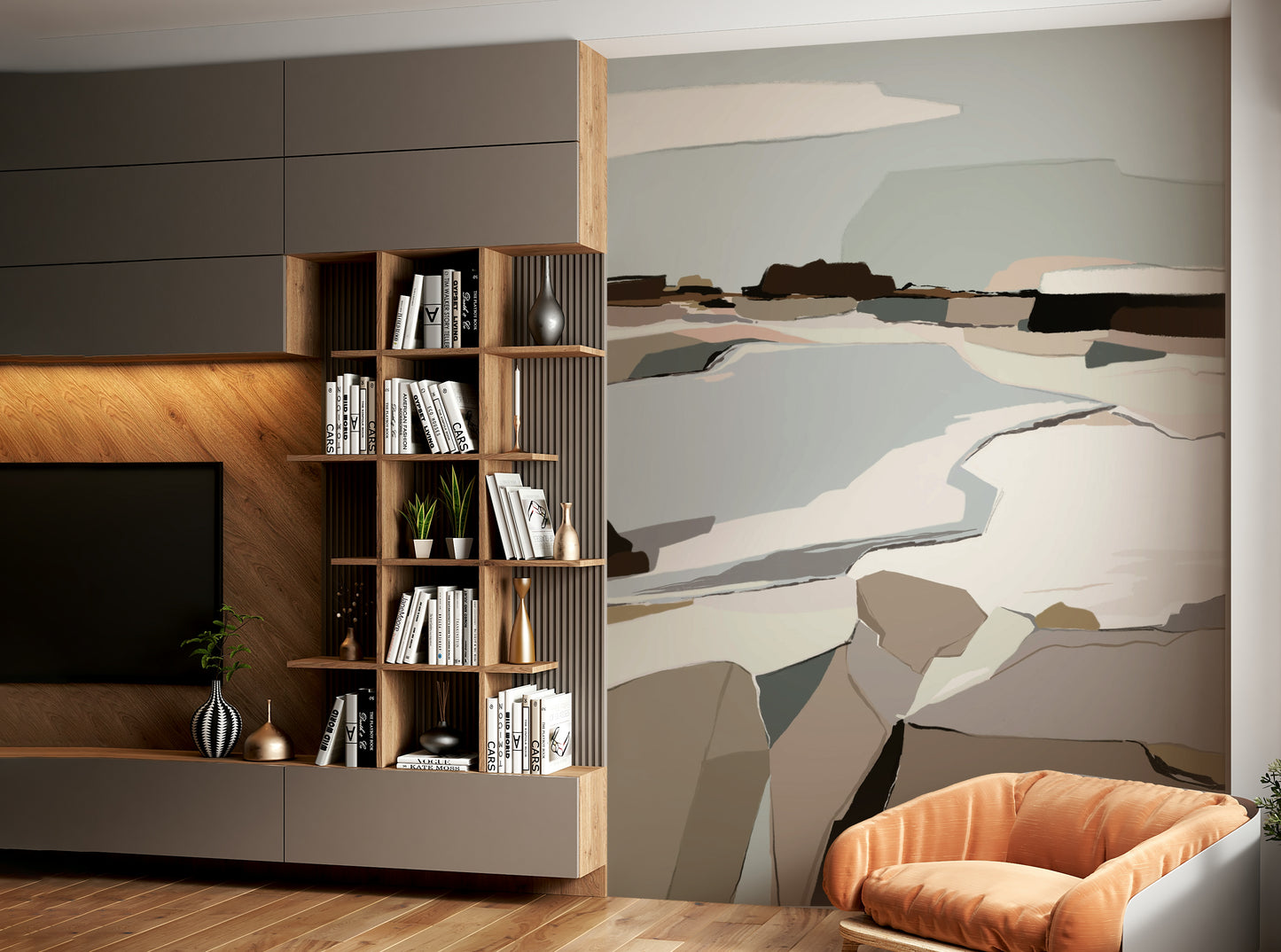 Bedroom serene mural

