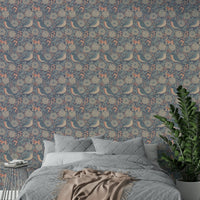A contemplative birdcage design wallpaper mural for a feature wall.

