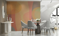 Warm abstract forms overlapping gracefully to form a calming harmony wallpaper.