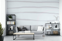 A contemplative stripe design wallpaper mural for a feature wall.

