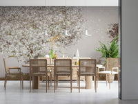 An artistic nature inspired mural for home decor.